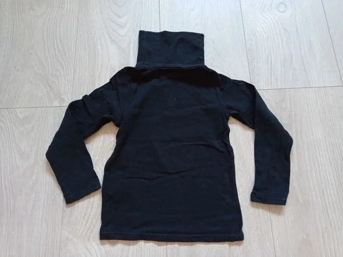 Lot de 2 tee-shirt fille col roulé noir et rose Okaïdi 3 ans - photo numéro 2