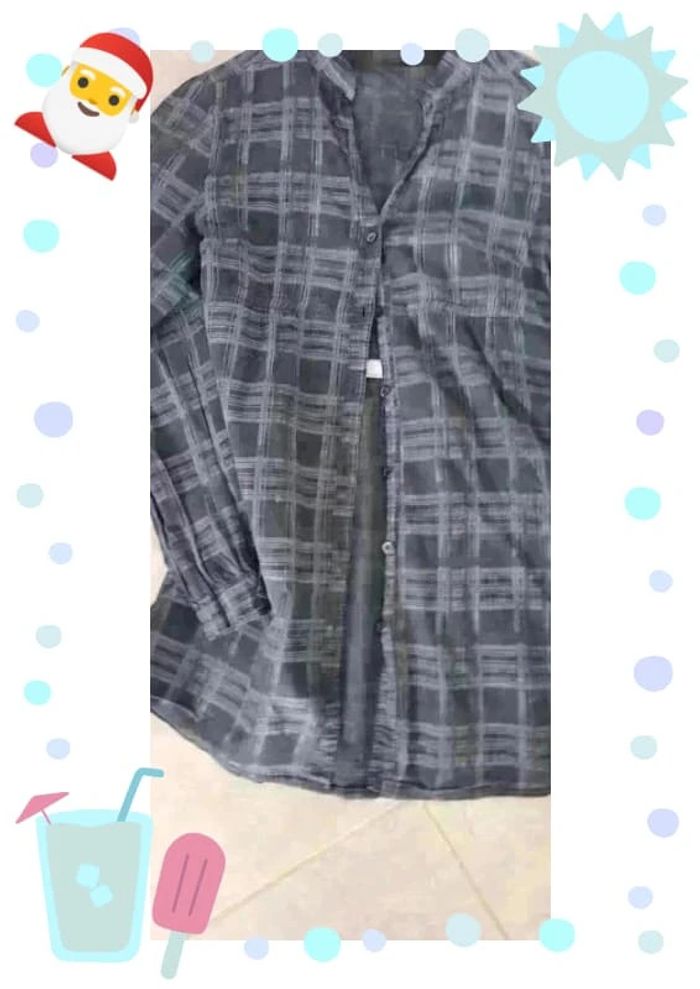 Chemise taille S Chemise taille S carreaux noir gris - photo numéro 3