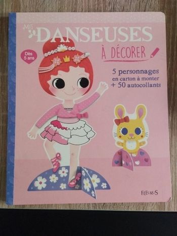 Livre créatif cartonné Danseuses à decorer