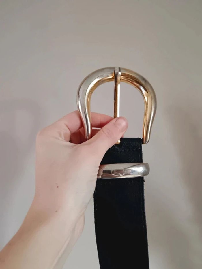 Ceinture large grosse boucle dorée - photo numéro 7
