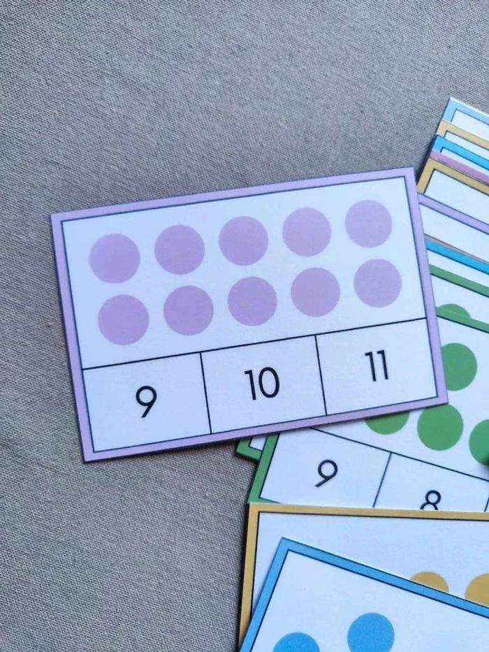 20 grandes cartes à pince pour compter - photo numéro 2