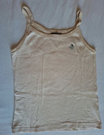 Debardeur à rayures beige