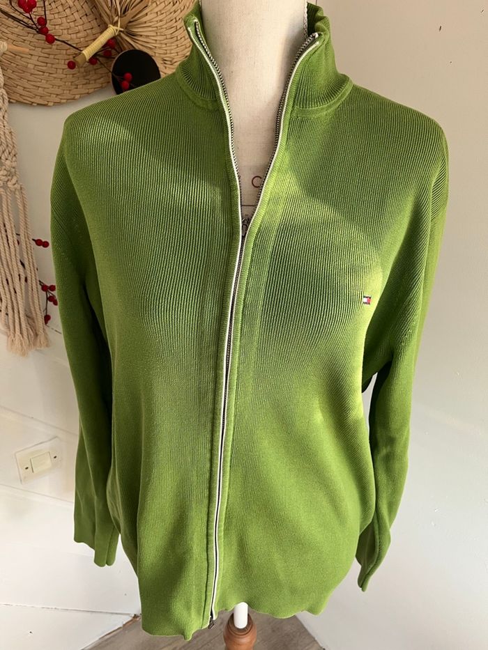 🧥 Veste polaire Tommy Hilfiger verte – Taille M - photo numéro 4