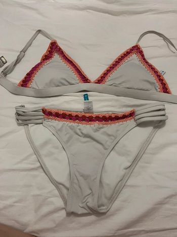 Maillot de bain 2 pièces blanc taille 38