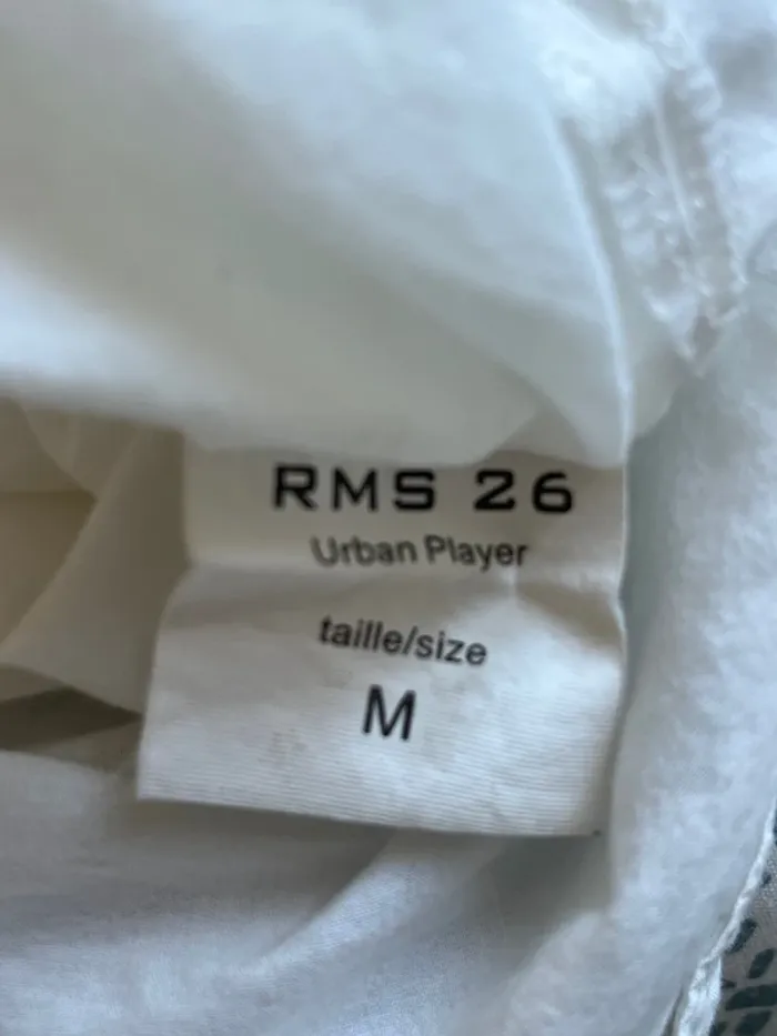 Chemise homme /surchemise légère et chic coton brodé RMS 26 taille M - photo numéro 5