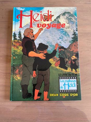 Livre Heidi voyage - deux coqs d’or - livre vintage édition 1983