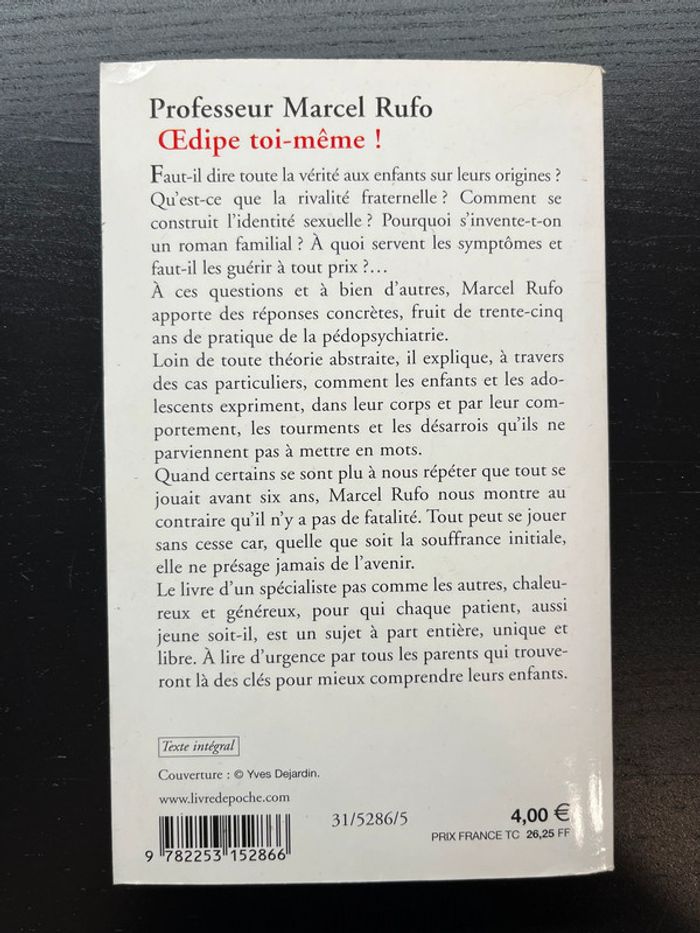 Oedipe toi-même de Marcel Rufo - photo numéro 2
