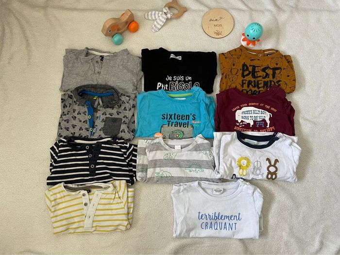 Lot tee shirt 6 mois