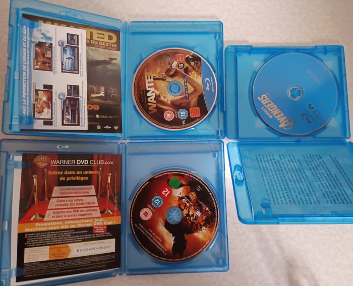 Lot de 3 DVD VF Blu-Ray Marvel Avengers , Batman Begins et Wanted - photo numéro 3