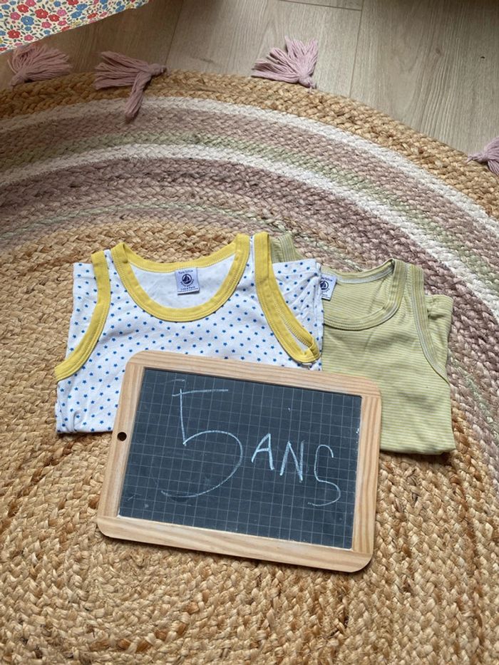 Lot de 2 maillots de corps petit bateau