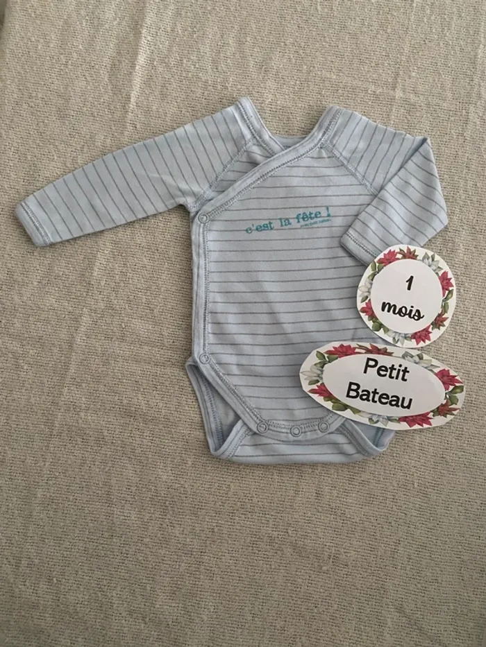 Body croisé cache cœur manches longues petit bateau