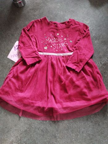 Robe rose foncé à tulle 12 mois