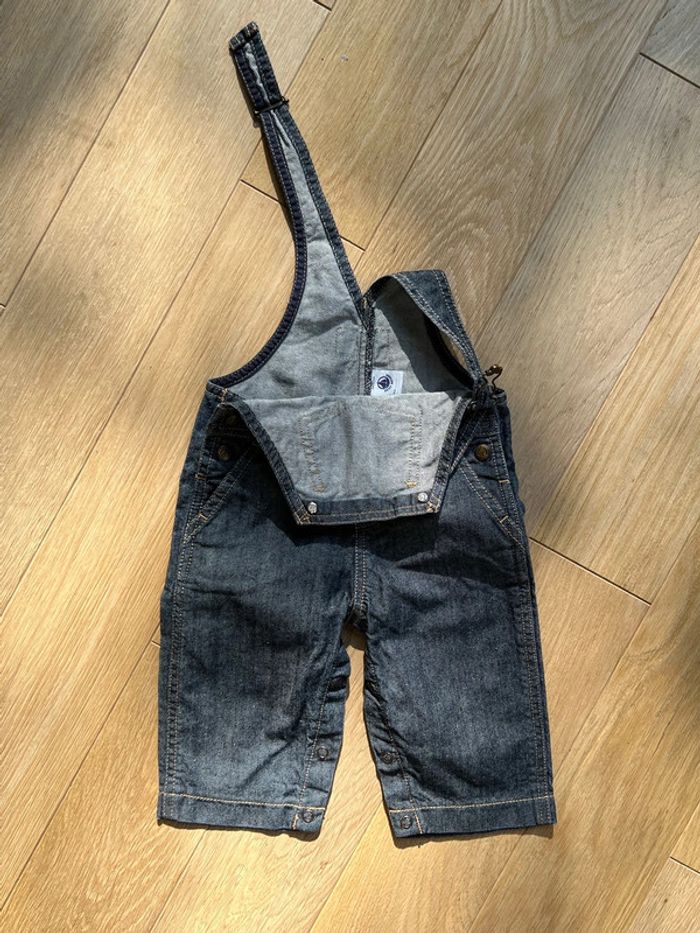 Salopette en jeans petit bateau 6 mois neuf sans étiquette - photo numéro 3