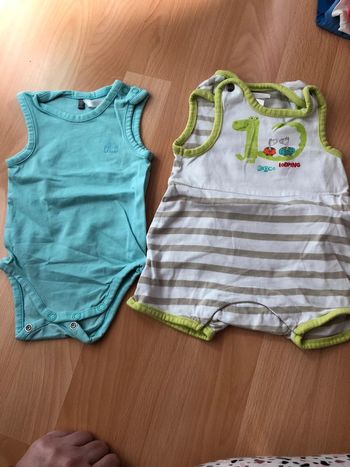 Combinaison + body été garçon 3 mois orchestra