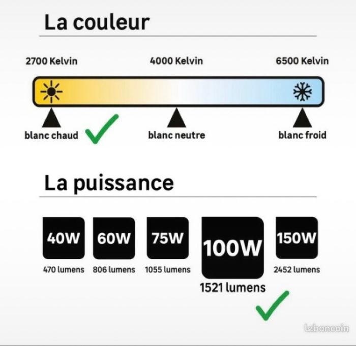 Lot de 7 ampoules led LEXMAN - 1521 Lm = 100W, blanc chaud - photo numéro 5