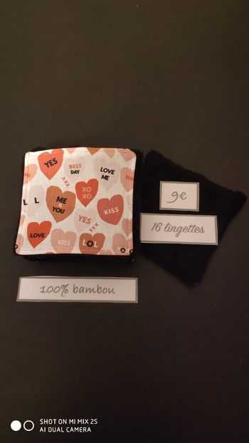 16 lingettes lavables, neuf