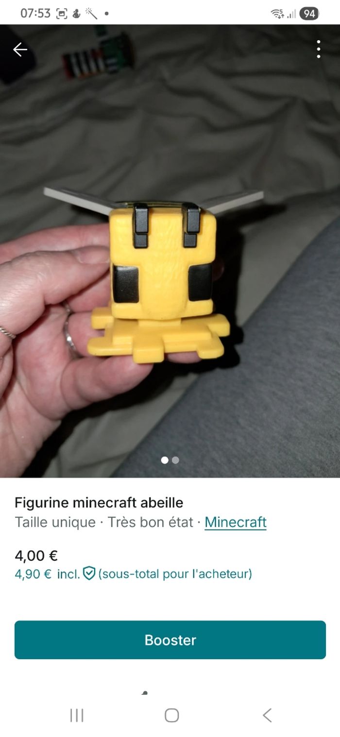 Figurine minecraft abeille