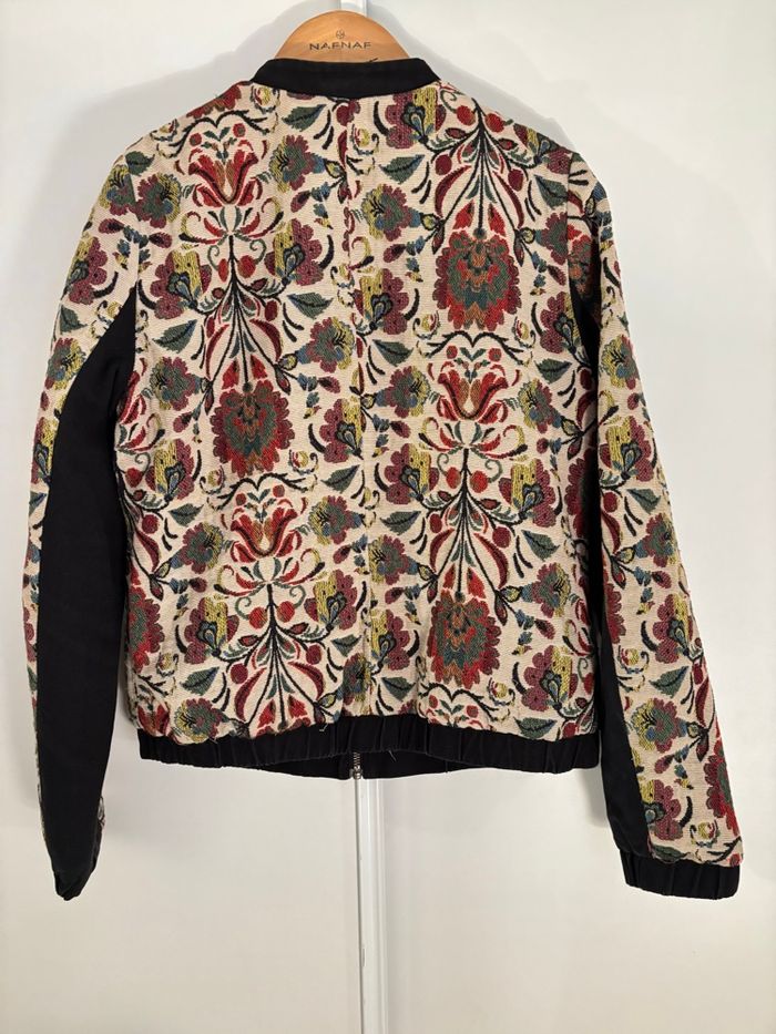 Veste Promod jacquard style tapisserie Motif floral vintage Taille 40 - photo numéro 6