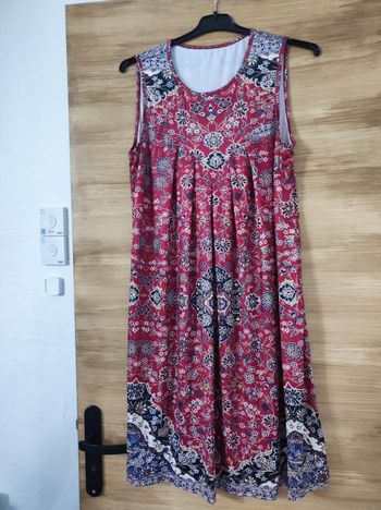 Robe fluide courte Bordeaux imprimé 38 shein