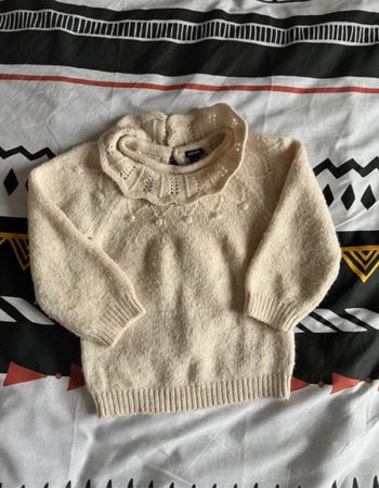 pull kiabi col claudine 24 mois beige