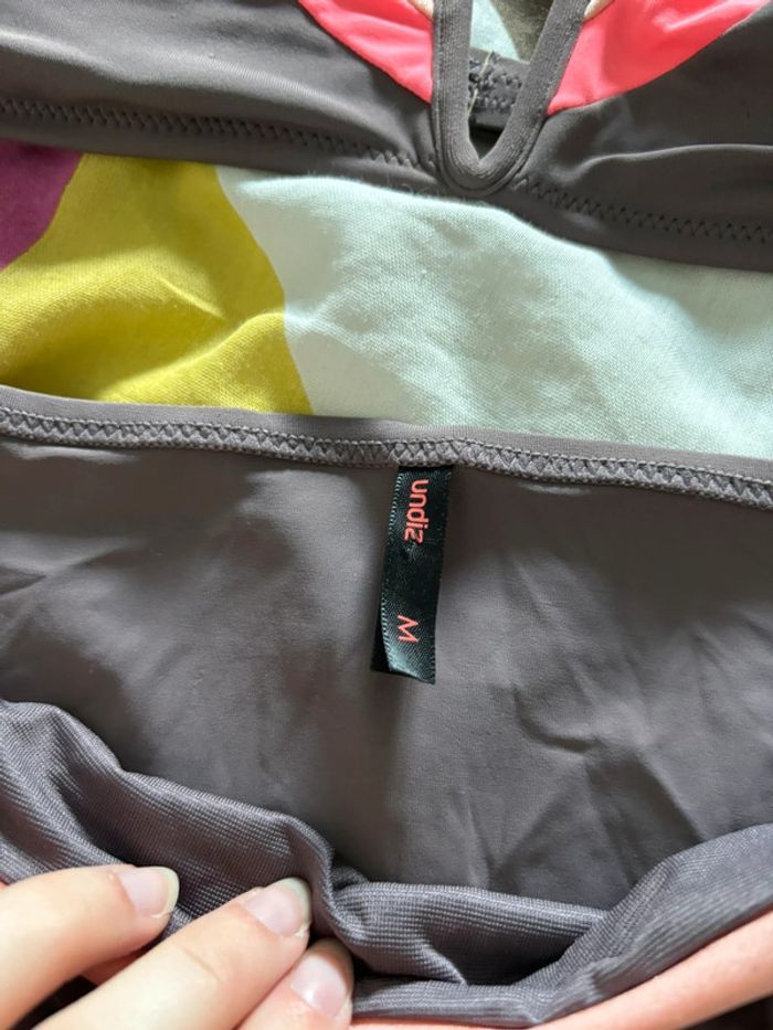 Maillot de bain deux pièces violet et rose - photo numéro 3