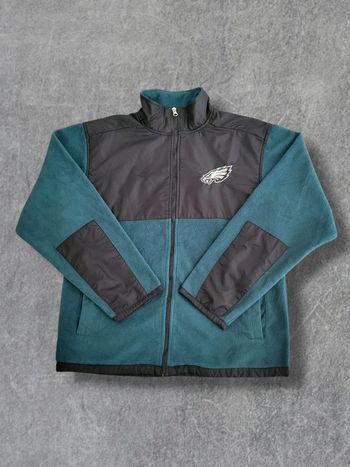 Polaire zippée NFL Eagles bleu et noir logos brodés- XL 16-18