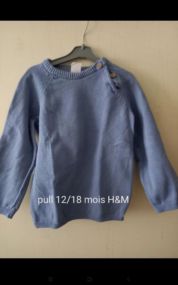Pull bleu 12/18 mois