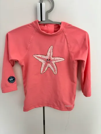 T-shirt maillot anti UV bébé fille