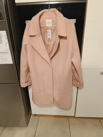 Manteau neuf femme rose pâle automne hiver