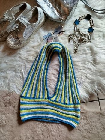 Top bustier croc Coton Made in Italy neuf