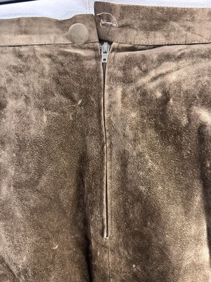 Jupe kaki taille 42/44 Velour très bon état - photo numéro 7