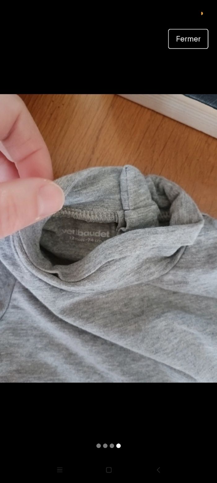 Lot 1 t-shirt manches longues et 1 legging taille 1 an en très bon état. Marque Verbaudet et Kiabi - photo numéro 4