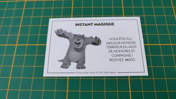 Carte instant magique élu meilleur monstre terrifieur jeu Monopoly Disney éditions Hasbro #B94