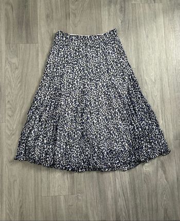 Jupe longue léopard bleue marine et blanche Vintage T38/40 M/L