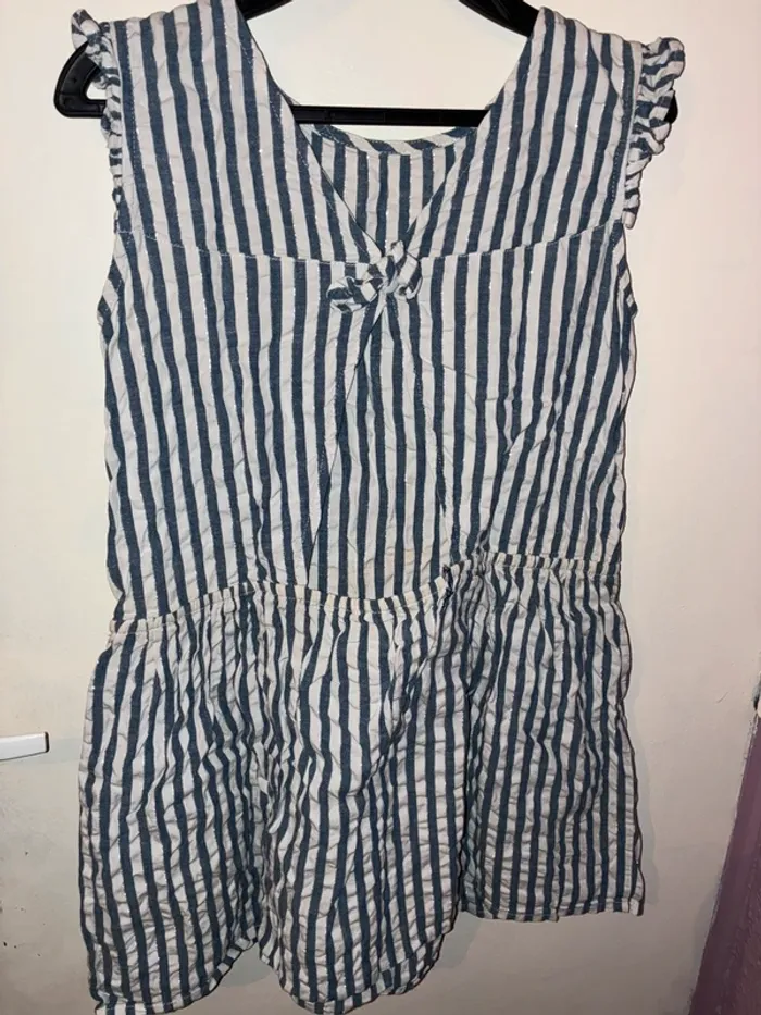 Robe à rayures et fil argenté, 10/12 ans, sans marque. - photo numéro 8