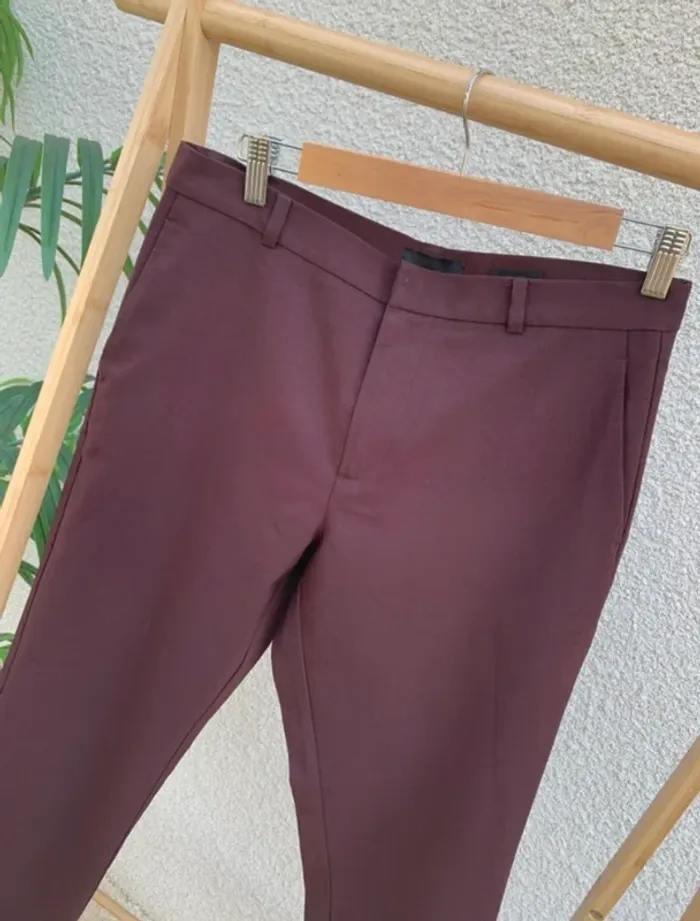 Pantalon skinny bordeaux h&m - photo numéro 6