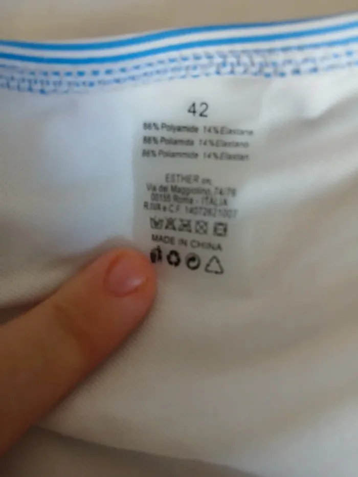Maillot de bain 2 pièces à rayure bleu et blanc - photo numéro 3