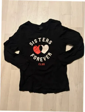 T-shirt sister forever manches longues Kiabi 6 ans noir