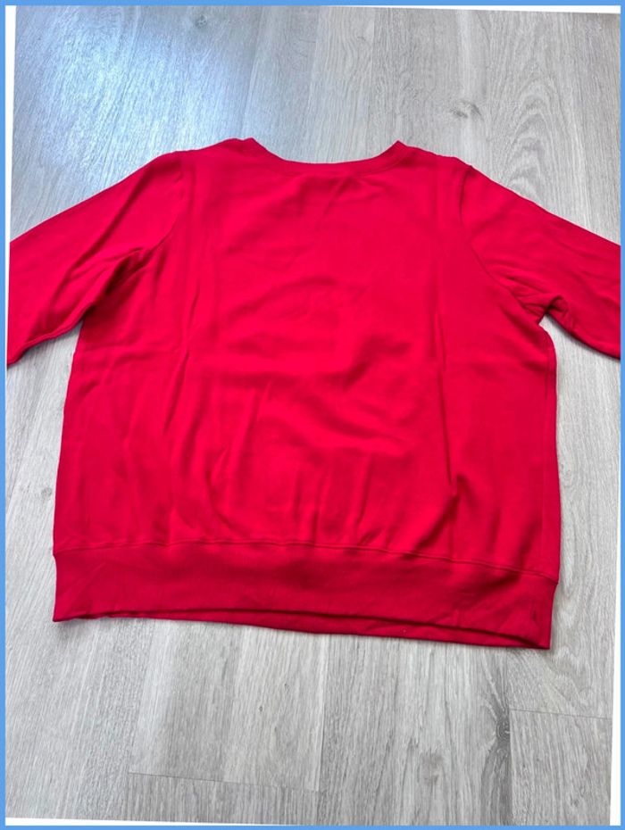 Pull vintage Rouge à motif flocon Taille L - photo numéro 3