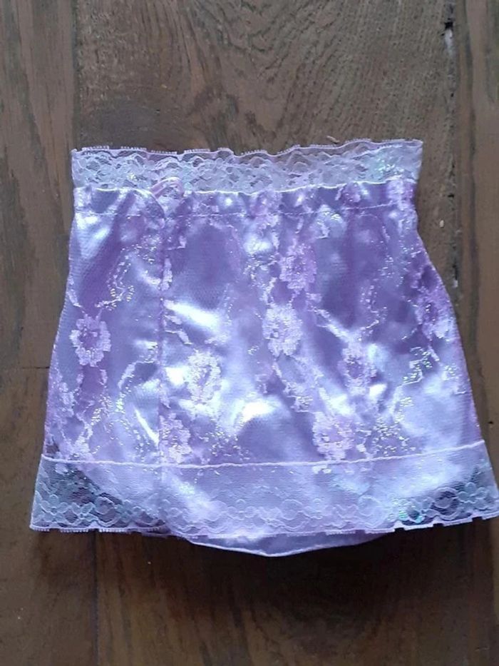 🎀 Jupe mauve dentelle skipper vintage - photo numéro 3