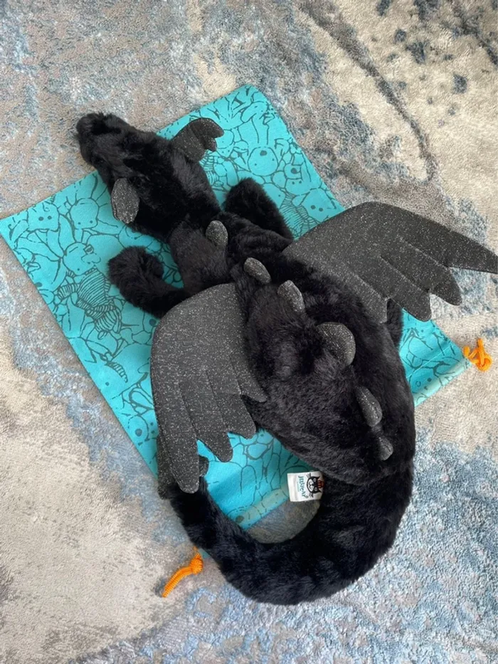 Peluche Jellycat Onyx Dragon Large 🐉🖤 - photo numéro 13