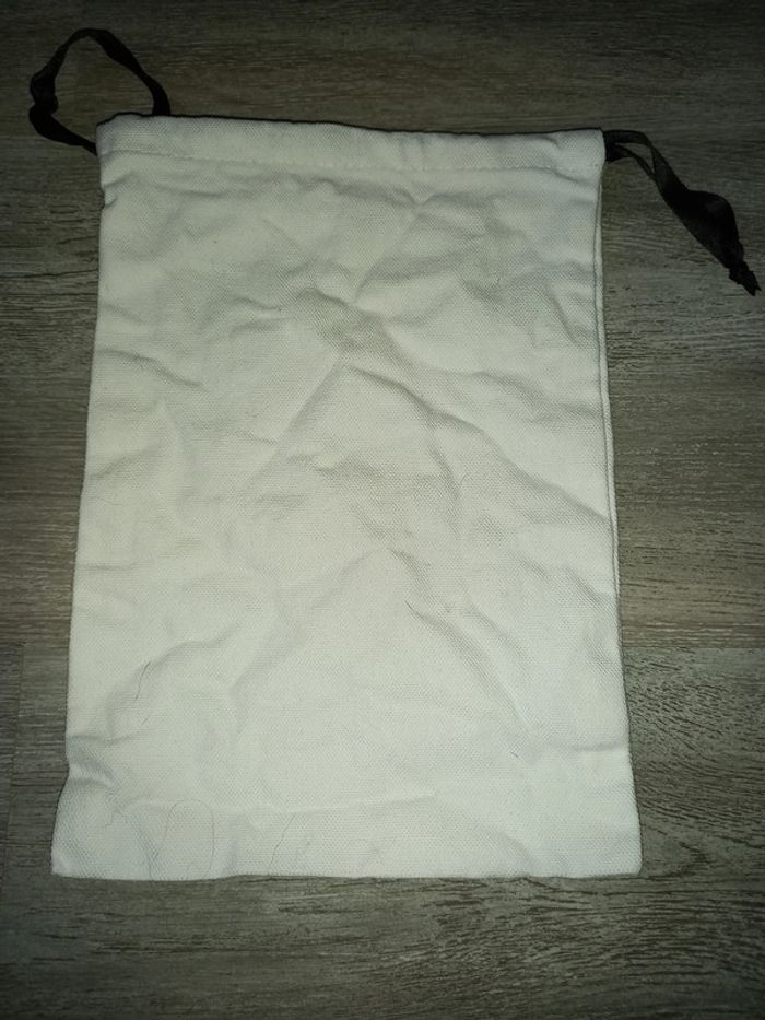 pochette blanche et noire en coton origines parfums - photo numéro 2