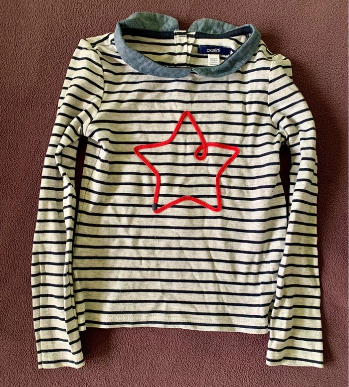 Tee-shirt manches longues fille 6 ans Okaidi