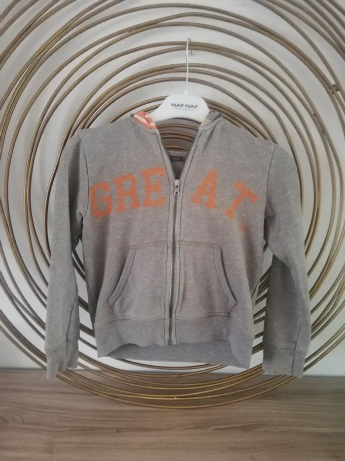 Sweat zippé à capuche IKKS T10ans - photo numéro 2