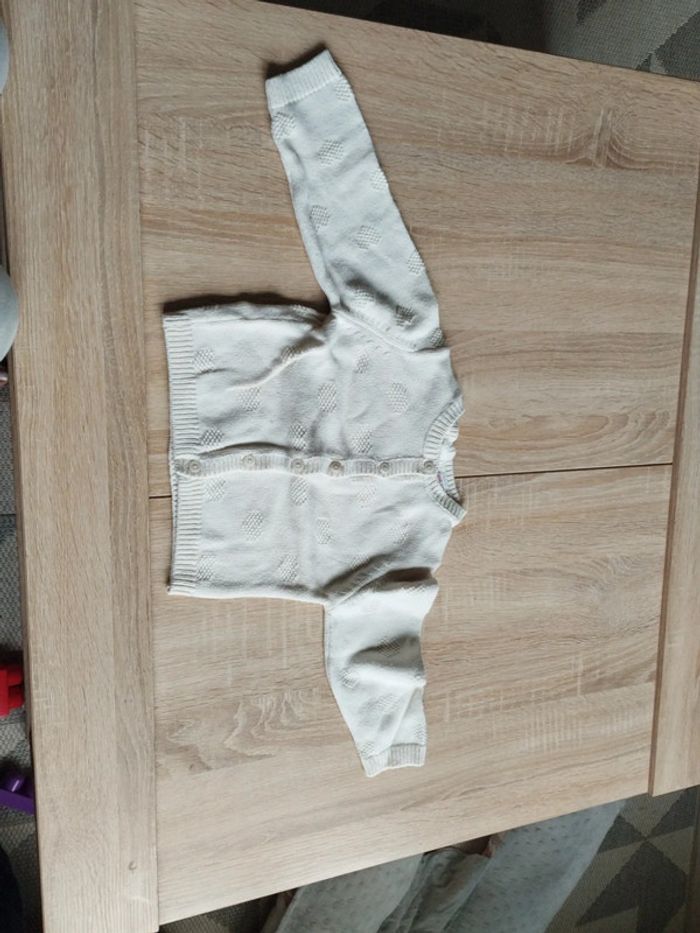 Gilet crème 12mois