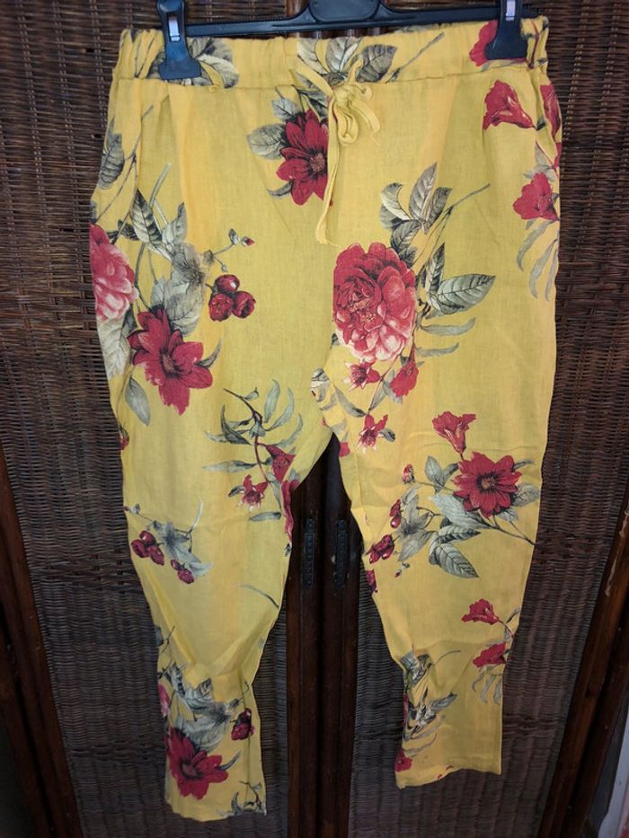 Pantalon en lin taille unique