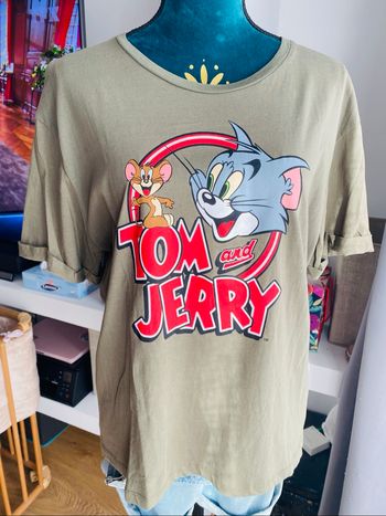 Tee Shirt Tom & Jerry Kaki Neuf