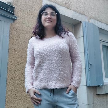 Pull pilou rose pâle pour taille M