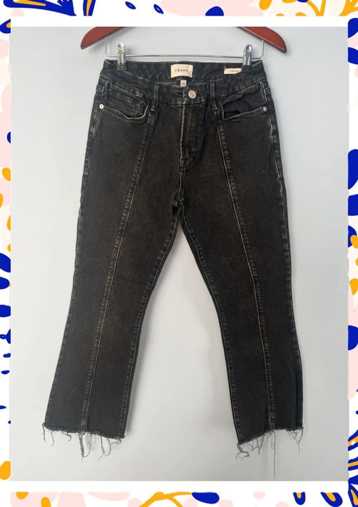 Jean noir effet déchiré – Modèle Le Mini Boot – Frame 🖤 - photo numéro 5