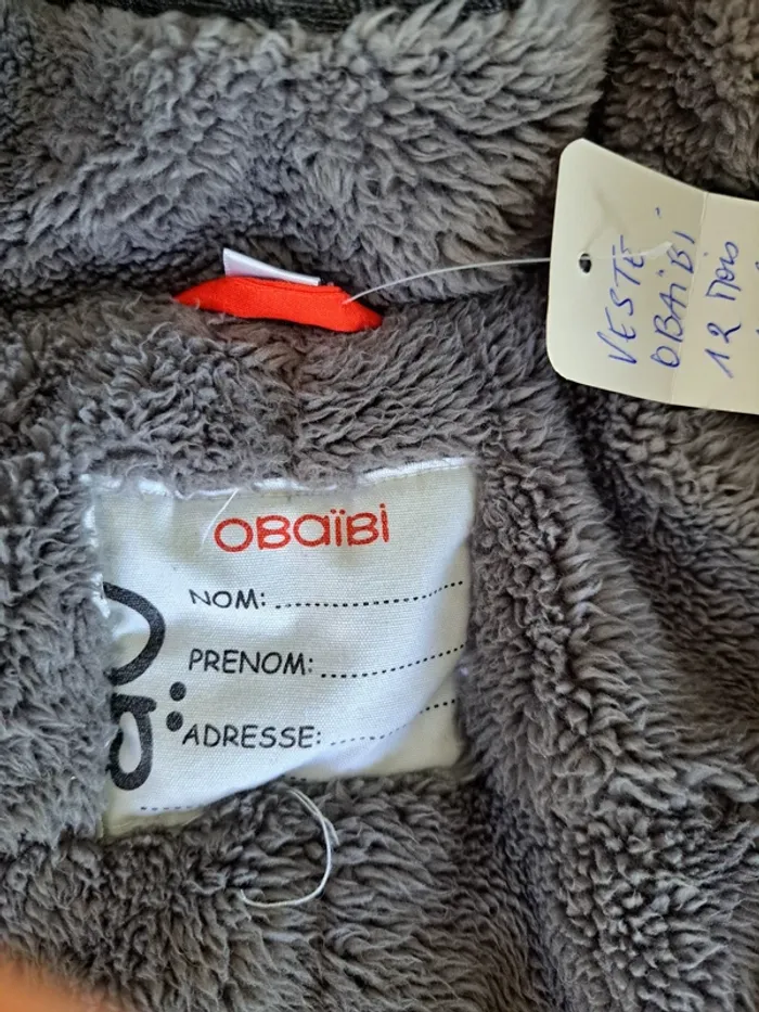 manteau chaud gris obaibi 1 an - photo numéro 3